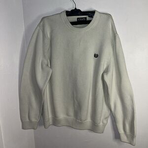 Chaps Men's Cream Long Sleeve Pullover Heavy Warm‎ Sweater XL